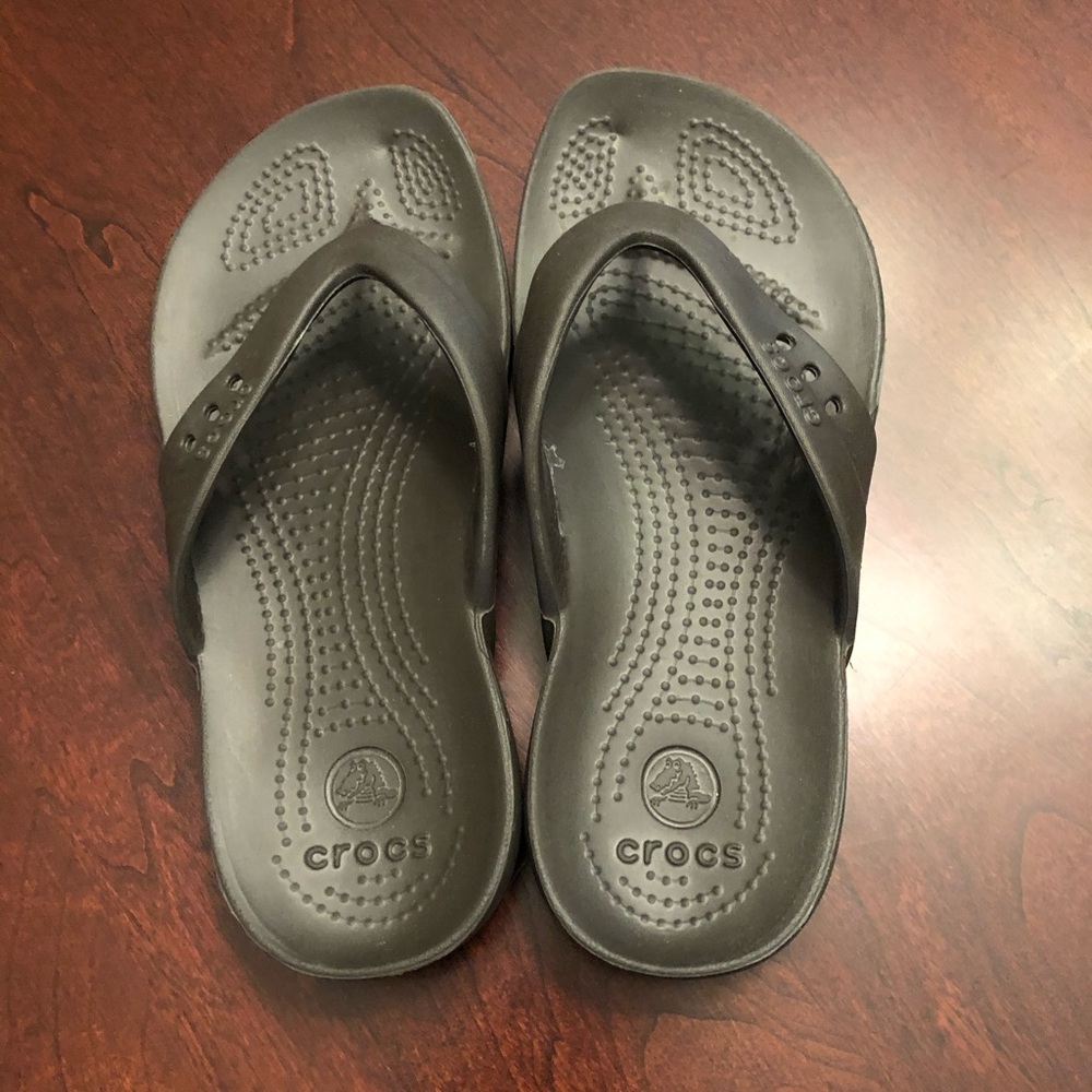 Brown Crocs sandals